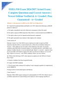 OSHA 510 Exam 2026&sol;2027 Actual Exam &vert; Complete Questions and Correct Answers &vert; Newest Edition Verified & A&plus; Graded &vert; Pass Guaranteed - A&plus; Graded