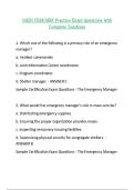 IAEM CEM&sol;AEM Practice Exam Questions with Complete Solutions
