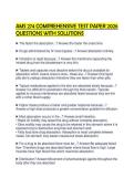 AMS 274 COMPREHENSIVE TEST PAPER 2026 QUESTIONS WITH SOLUTIONS