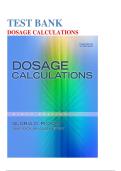 Test Bank For Dosage Calculations 9th Edition by Gloria D&period; Pickar&comma; Amy Pickar-Abernethy&vert; 9781111319595&vert; All Chapters 1-17&vert; LATEST 2026