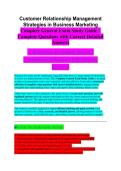 Customer Relationship Management Strategies in Business Marketing Study Guide 2026&sol;2027 &vert; Questions & Verified Answers &vert; Guaranteed Pass