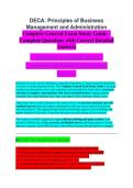 DECA Complete Exam Study Guide 2026&sol;2027 &vert; Questions & Verified Answers &vert; 100&percnt; Guaranteed Pass Latest Version