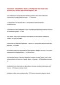 Assessment - Clinical Mental Health Counseling Final Exam Study Guide Questions And Answers 2026 Upadte