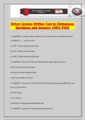 Driver License Written Test in Vietnamese Questions and Answers 100&percnt; PASS