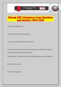 Phuong DMV Vietnamese Exam Questions and Answers 100&percnt; PASS