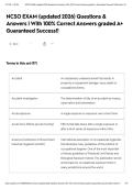 NCSO EXAM &lpar;updated 2026&rpar; Questions & Answers &vert; With 100&percnt; Correct Answers graded A&plus; Guaranteed Success&excl;&excl;