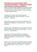 CLEP American Government 2025 complete questions &lpar; frequently tested&rpar; and answers already graded