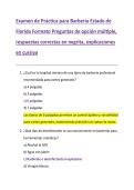 Examen de Pr&aacute;ctica para Barber&iacute;a Estado de  Florida Formato Preguntas de opci&oacute;n m&uacute;ltiple&comma;  respuestas correctas en negrita&comma; explicaciones  en cursiva