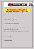 Dmv Vietnamese Written Test &num;1 Questions and Answers 100&percnt; PASS