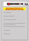 Dmv Vietnamese Written Test &num;1 Questions and Answers 100&percnt; PASS