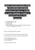 ARMY LICENSE INSTRUCTORS & EXAMINERS 2025-2026 &vert; Questions and Answers &vert; Verified U&period;S&period; Army Standards &vert; Graded A&plus; &vert; Actual Exam Prep &vert; Pass Guaranteed