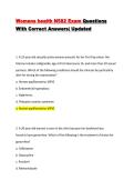 Womens health N582 Exam Questions With Correct Answers&vert; Updated