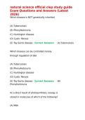 natural science official clep study guide Exam Questions and Answers &lpar;Latest 2026&rpar;