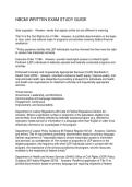 NBCMI WRITTEN EXAM STUDY GUIDE