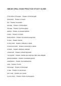 NBCMI ORAL EXAM PRACTICE STUDY GUIDE