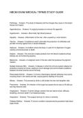 NBCMI EXAM MEDICAL TERMS STUDY GUIDE