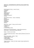 MEDICAL INTERPRETER CERTIFICATION WRITTEN EXAM