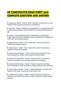 AP COMPARATIVE EXAM SCRIPT 2026 COMPLETE QUESTIONS AND ANSWERS
