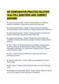 AP COMPARATIVE PRACTICE SOLUTION 2026 FULL QUESTIONS AND CORRECT ANSWERS