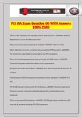 PCI ISA Exam Question 60 WITH Answers 100&percnt; PASS