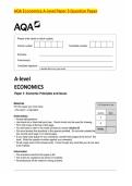 AQA Economics A-level Paper 3 Question Paper