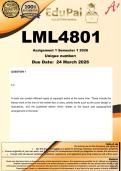 LML4801 Assignment 1 &lpar;COMPLETE ANSWERS&rpar; Semester 1 2026 - DUE 24 March 2026