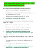NUR 253 Exam 4 Mental Health &lpar;2026 &sol; 2027&rpar;  PDF &vert; Galen College of Nursing