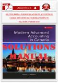 Solution Manual for Modern Advanced Accounting in Canada&comma; 9th Edition by Darrell Herauf & Murray W&period; Hilton &vert; Complete Worked Solutions &vert; All Chapters