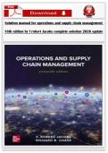 Solution Manual for Operations and Supply Chain Management&comma; 16th Edition by F&period; Robert Jacobs & Richard B&period; Chase &vert; Complete Worked Solutions &vert; All Chapters