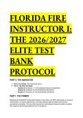 2026&sol;2027 Florida Fire Instructor I Certification Exam Test Bank&colon; Complete Study Guide &lpar;NFPA 1020&comma; FAC&comma; HB 929&rpar;