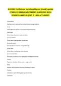 SUS1501 Portfolio on Sustainability and Greed&vert; update COMPLETE FREQUENTLY TESTED QUESTIONS WITH VERIFIED ANSWERS &vert;GET IT 100&percnt; ACCURATE&excl;&excl;
