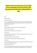 Suffolk County Home Improvement License&sol; Suffolk County Law Regarding Licensed Occupations Home Improvement Test Study Guide&vert; Updated RATED A&plus; &vert; 2026