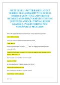 NICET LEVEL 1-WATER BASED LAYOUT  VERSION 2 EXAM 2026&sol;2027 WITH ACTUAL  CORRECT QUESTIONS AND VERIFIED  DETAILED ANSWERS &vert;CURRENTLY TESTING  QUESTIONS AND SOLUTIONS&vert;ALREADY  GRADED A&plus;&vert;NEWEST &vert;BRAND NEW  VERSION&vert;JUST RELEASED&excl;&excl; 