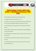 Dental Hygiene Practice HESI Exam Review &half; Questions and Answers 100&percnt; PASS