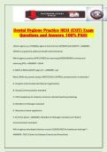 Dental Hygiene Practice HESI &lpar;EXIT&rpar; Exam Questions and Answers 100&percnt; PASS