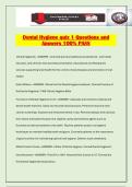 Dental Hygiene quiz 1 Questions and Answers 100&percnt; PASS