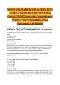 NRFSP WALMART FOOD SAFETY TEST ACTUAL EXAM 2026&sol;2027 &vert; FDA Food Code & NRFSP Standards &vert; Comprehensive Practice Test &vert; Verified Q&A &vert; Pass Guaranteed - A&plus; Graded