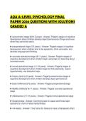 AQA A-LEVEL PSYCHOLOGY FINAL PAPER 2026 QUESTIONS WITH SOLUTIONS GRADED A