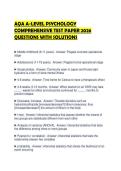 AQA A-LEVEL PSYCHOLOGY COMPREHENSIVE TEST PAPER 2026 QUESTIONS WITH SOLUTIONS