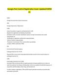 Georgia Pest Control Registration Exam Updated RATED A&plus;