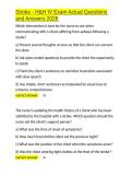 Stroke - H&H IV Exam Actual Questions and Answers 2026&period;docx