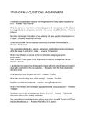 TFM 160 FINAL QUESTIONS AND ANSWERS