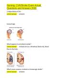 Nursing CVA Stroke Exam Actual Questions and Answers 2026&period;docx