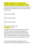 LEWIS Chapter 57 Stroke Exam Actual Questions and Answers 2026&period;docx