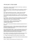 TFM 160 UNIT 1 STUDY GUIDE