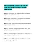 NSG120 ACTUAL CERTIFICATION TEST 2026 QUESTIONS WITH SOLUTIONS GRADED A&plus;