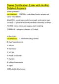 Stroke Certification Exam with Verified Detailed Answers&period;docx