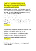 NRSG 4472 Chapter 23 &lpar;Disorders & Therapeutic Management&rpar; Exam with Verified Detailed Answers&period;docx