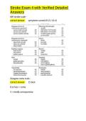 Stroke Exam 4 with Verified Detailed Answers&period;docx