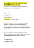Lewis Chapter 57 Stroke Exam with Verified Detailed Answers&period;docx